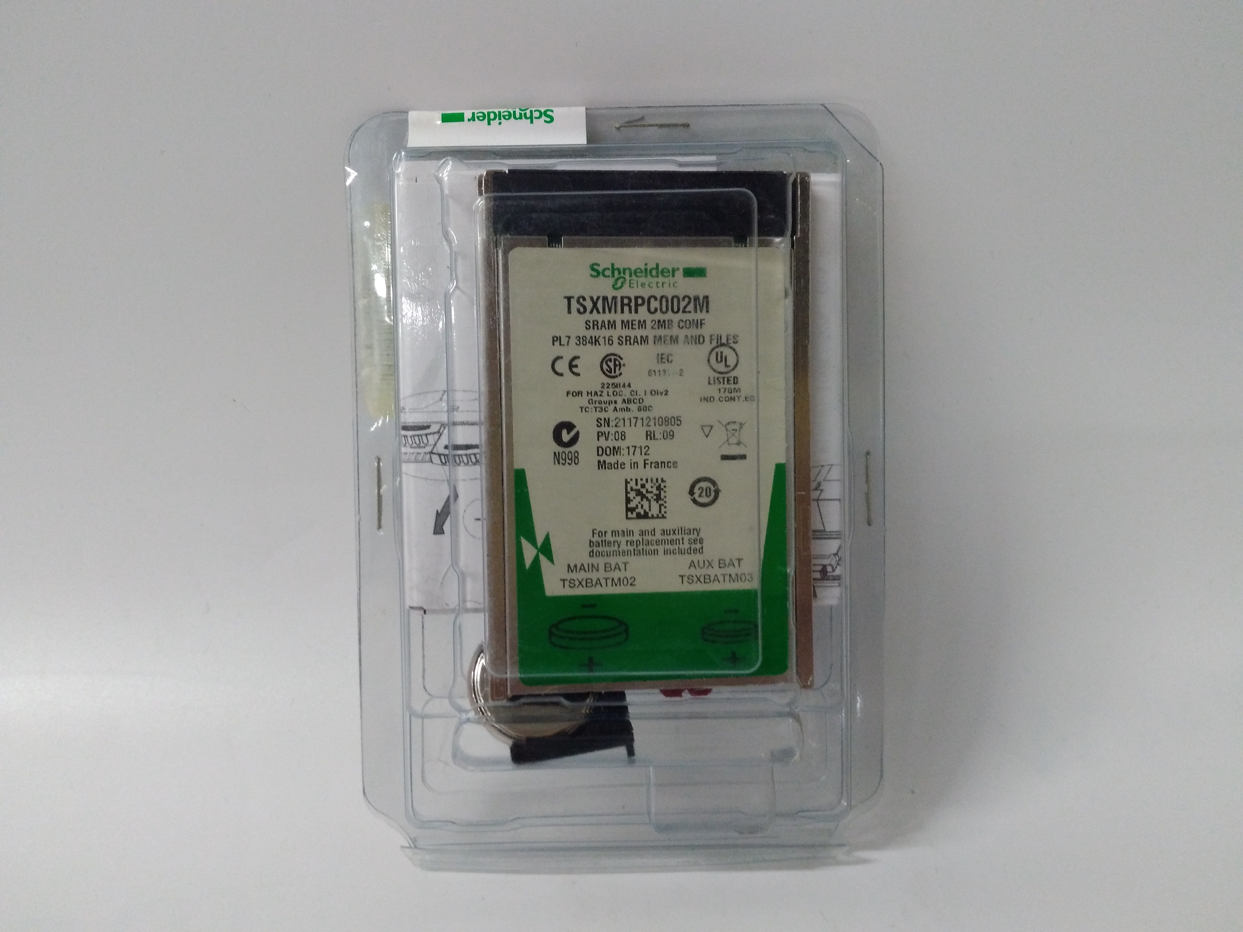 TSXMRPC002M SCHNEIDER 可配置的SRAM存儲(chǔ)器擴(kuò)展卡