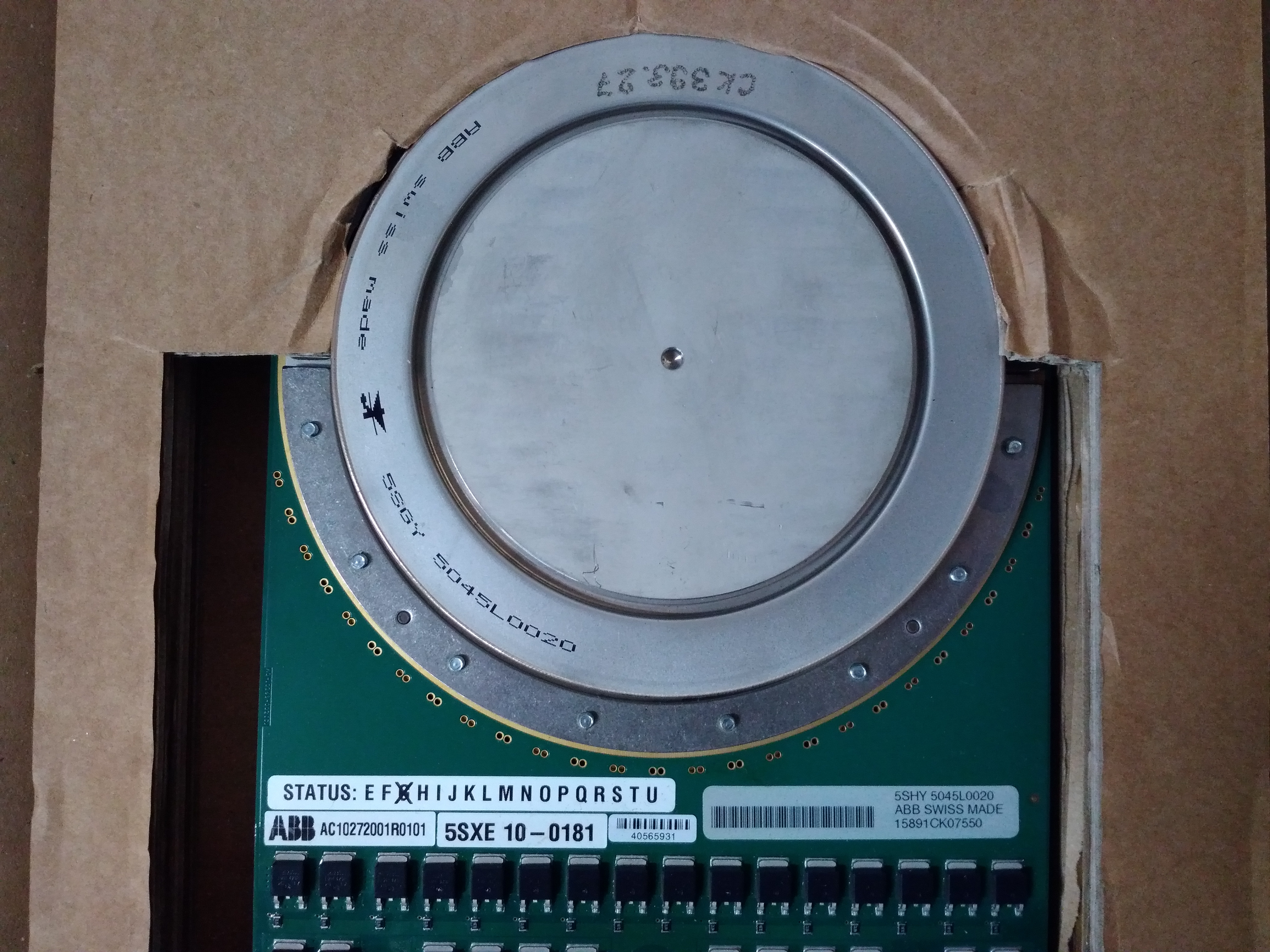 5SHY5045L0020 5SXE10-0181 AC10272001R0101ABB IGCT 模塊