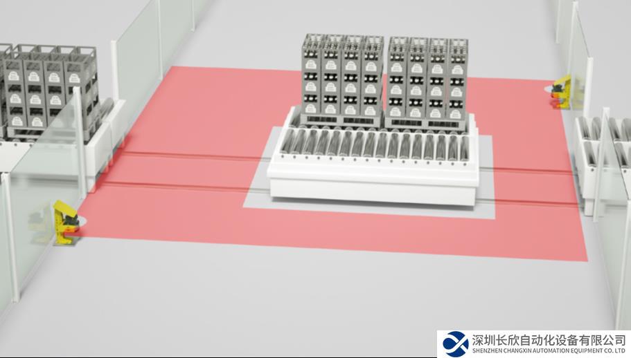 勞易測安全解決方案：線性轉(zhuǎn)運(yùn)車區(qū)域防護(hù)