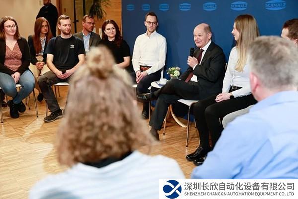 德國(guó)總理奧拉夫·朔爾茨訪問(wèn)施邁茨德國(guó)工廠